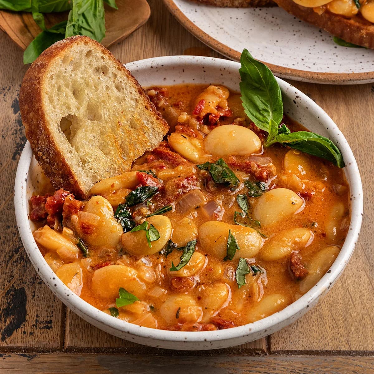 Tuscan Marry Me Butter Beans with Creamy Sun-Dried Tomato Sauce