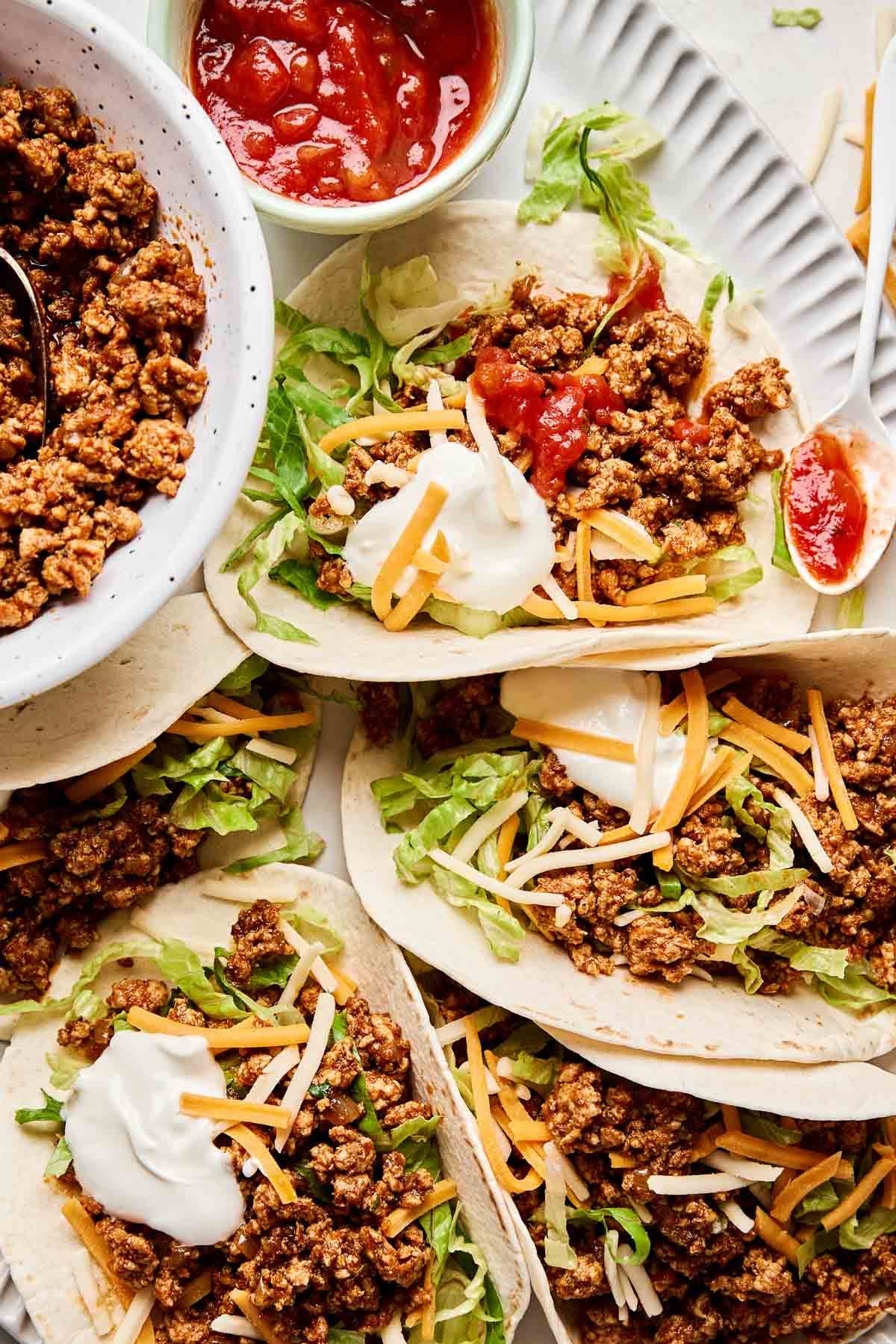 Ground Chicken Tacos With Smoky Spice and Juicy Tomato Paste Sauce