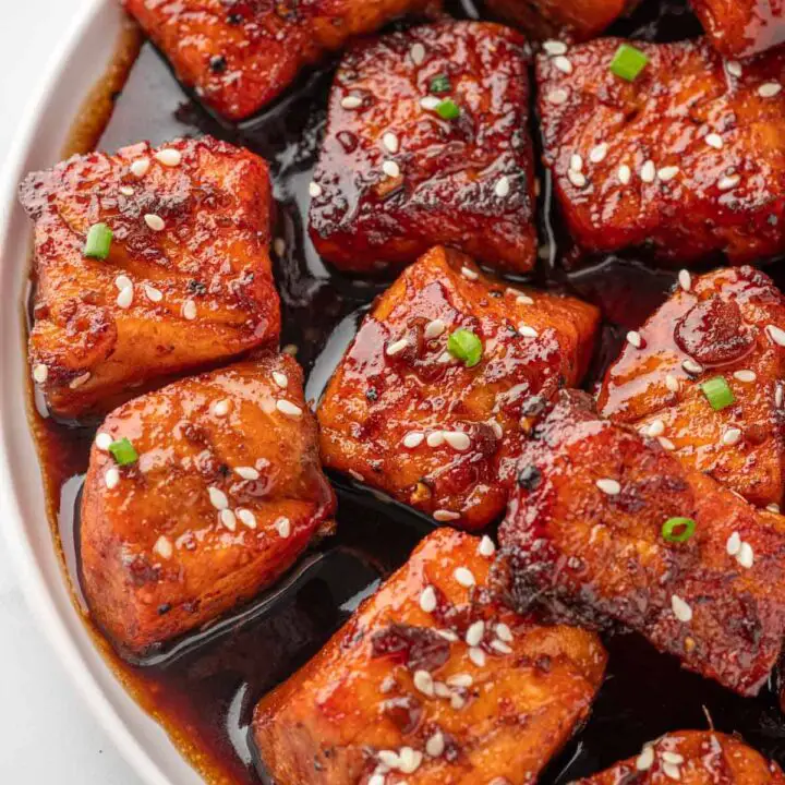 Honey Garlic Salmon Bites with Crisp Golden Edges
