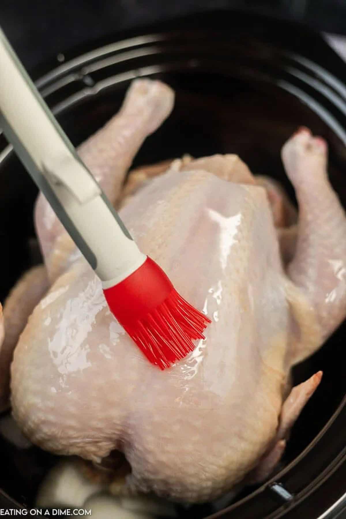 Crockpot Whole Chicken with Tender Juicy Meat and Seasoned Skin