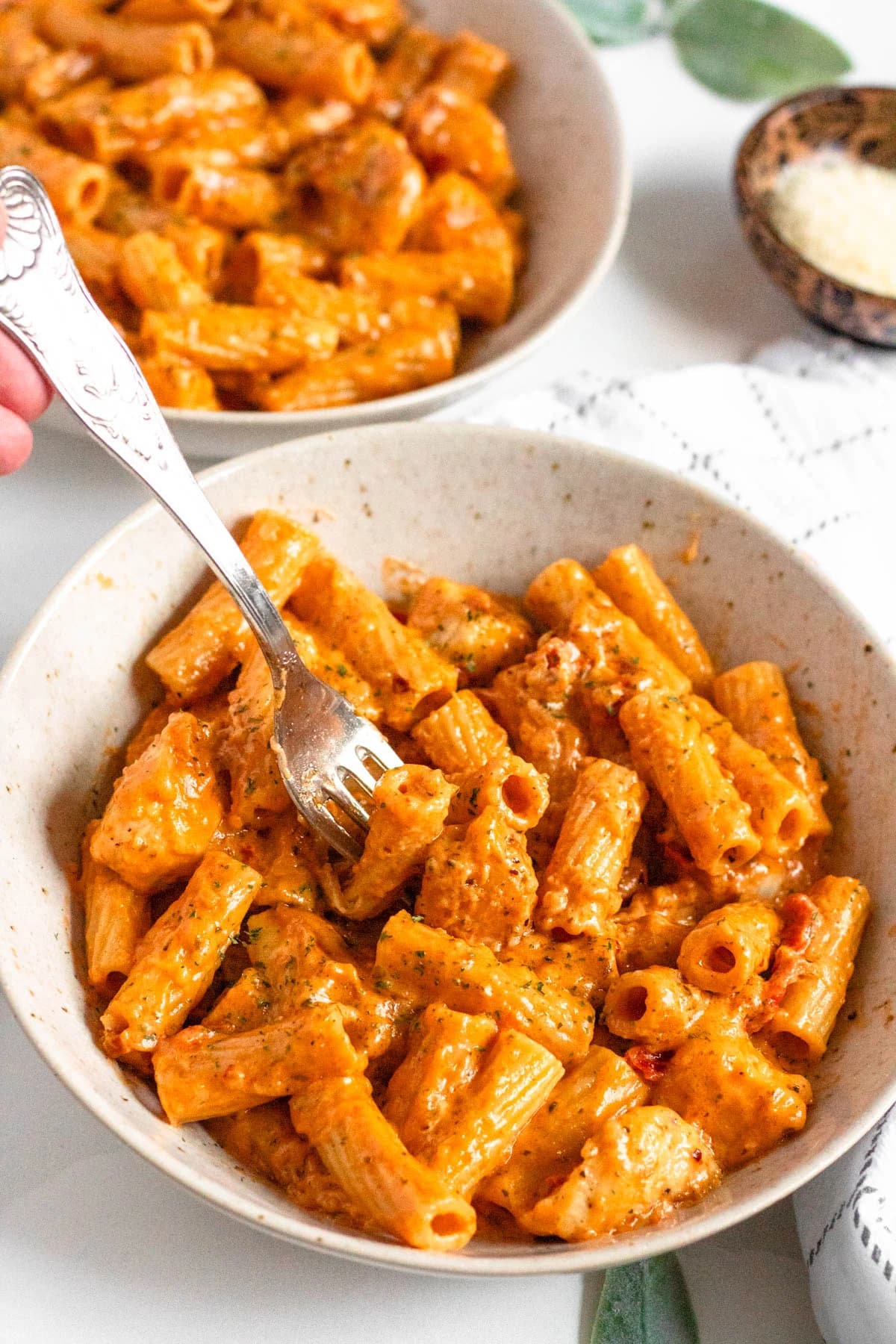 Marry Me Chicken Pasta with Sun-Dried Tomatoes and Parmesan