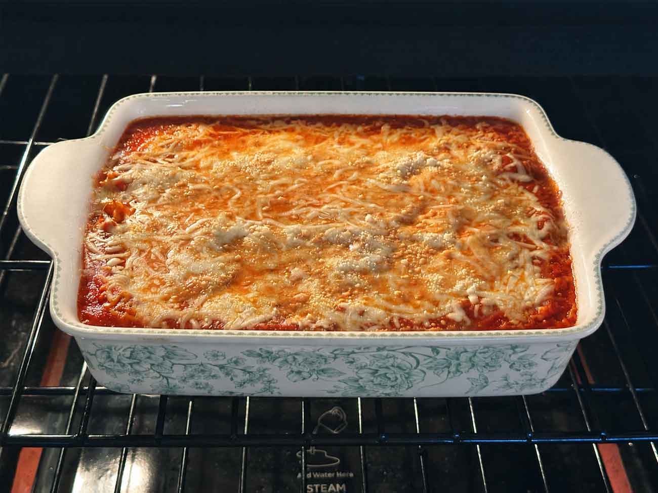 Easy Lasagna: Layered with Homemade Meat Sauce and Seasoned Cottage Cheese