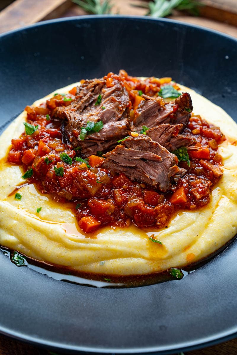 Italian Pot Roast Stracotto with Tomato Herb Braising Sauce