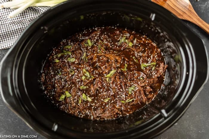 Slow Cooker Korean Beef: Tender Sweet-Savory Shredded Flank Steak