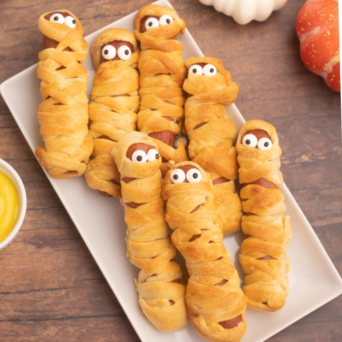 Air Fryer Mummy Dogs with Golden Crescent Dough
