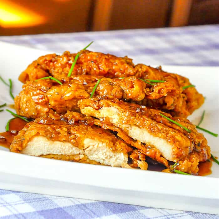 Double Crunch Honey Garlic Chicken Breasts with Crisp Spiced Coating