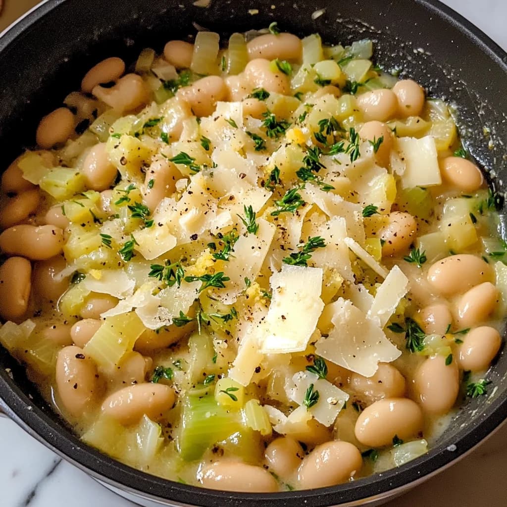 Butter Beans with Leeks: Creamy Cheddar, Herbs, and Lemon