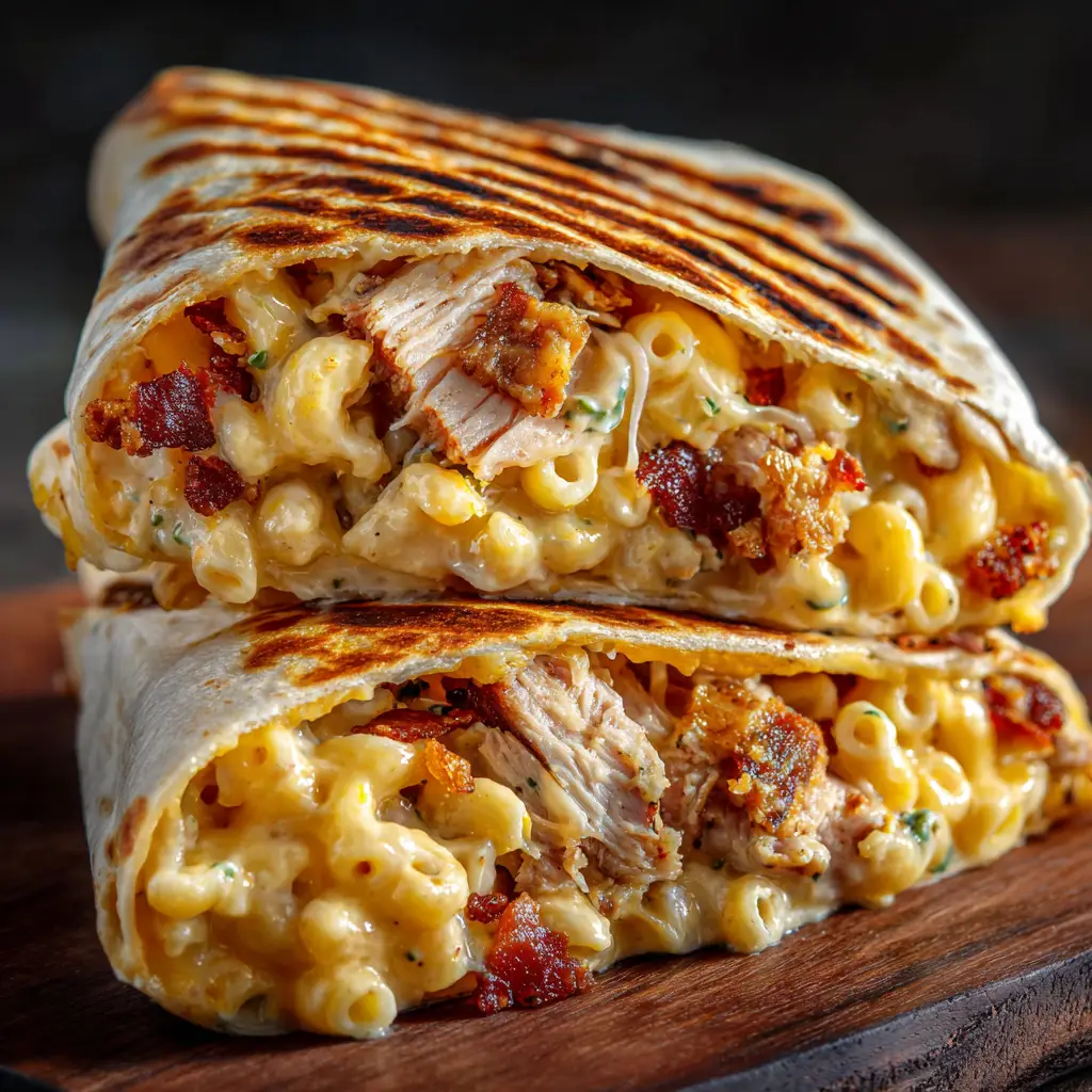 Pulled Pork Mac & Cheese Wraps with BBQ Pork