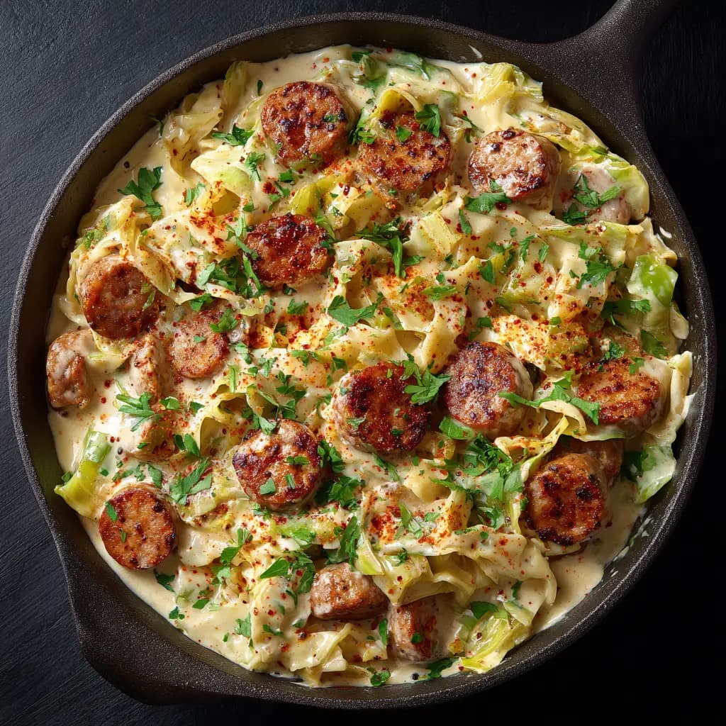Keto Sausage and Cabbage Skillet with Smoked Paprika