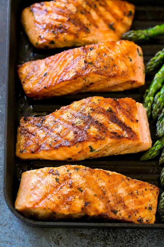 Marinated Salmon with Garlic, Herbs, and Lemon Zest