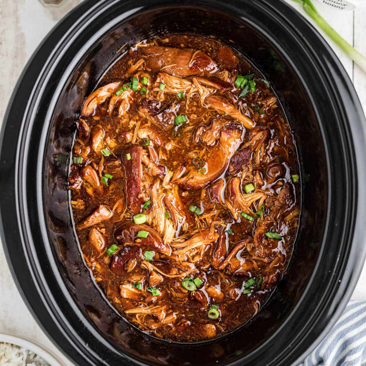 Crock Pot Bourbon Chicken with Sweet Tangy Brown Sugar Sauce