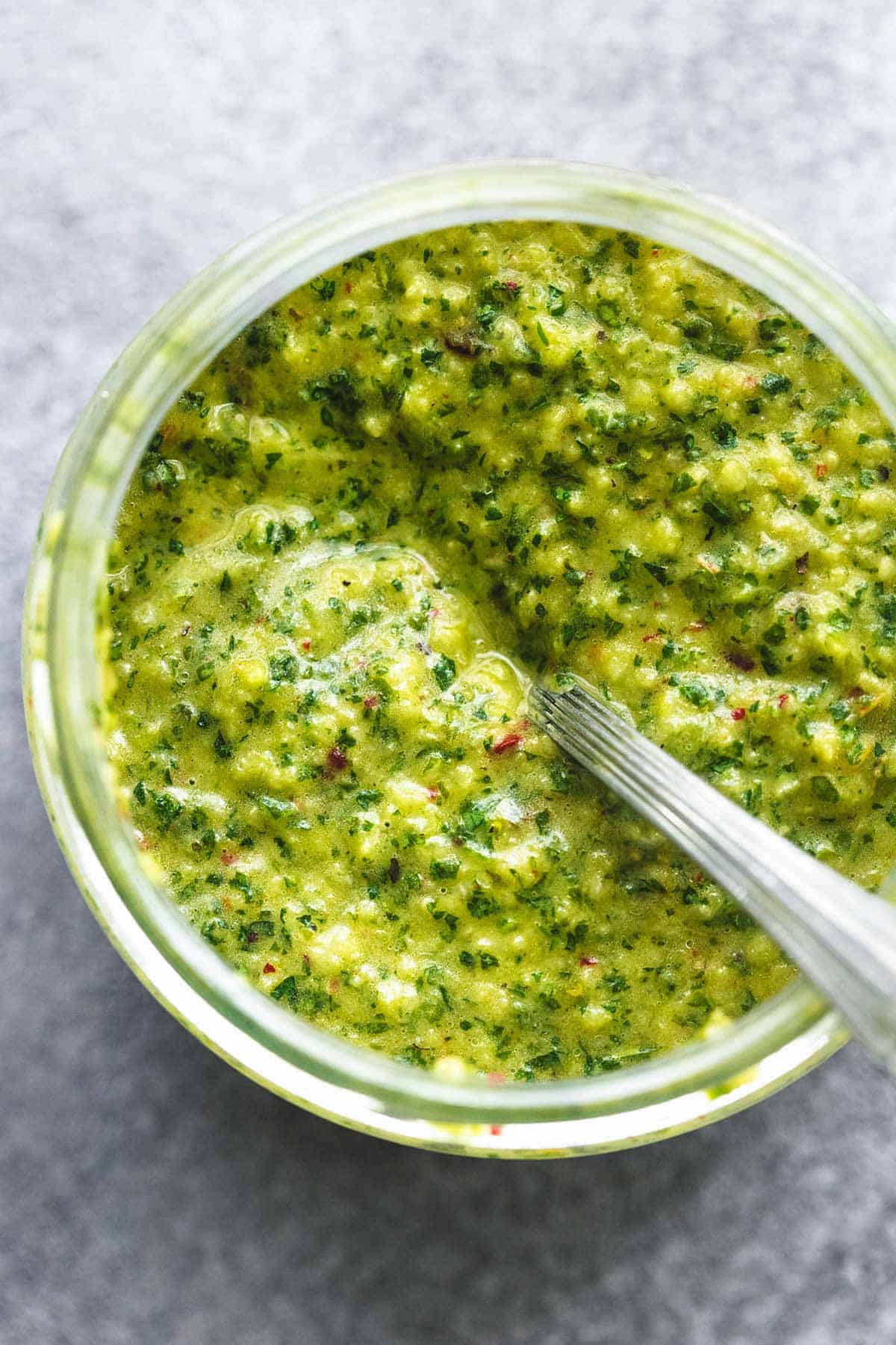 Argentinian Chimichurri Sauce with Fresh Cilantro and Parsley