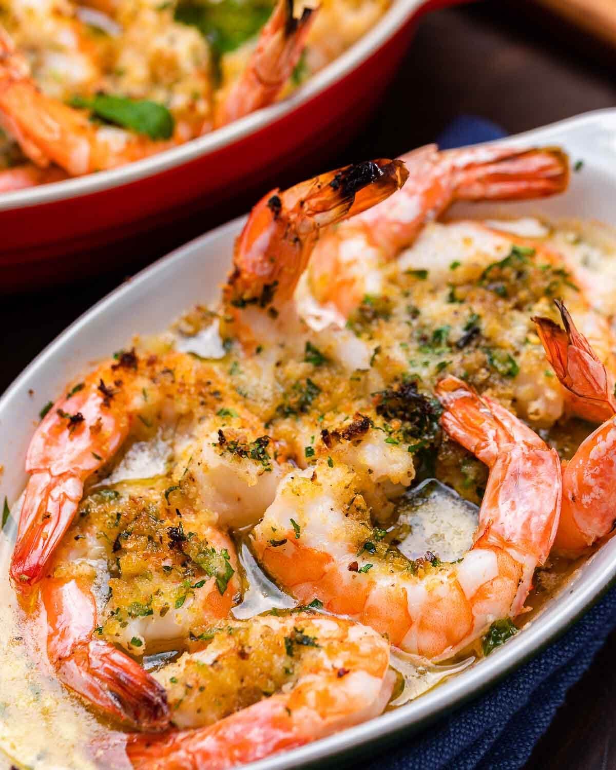 Shrimp Oreganata with Garlicky Breadcrumbs and White Wine Butter Sauce