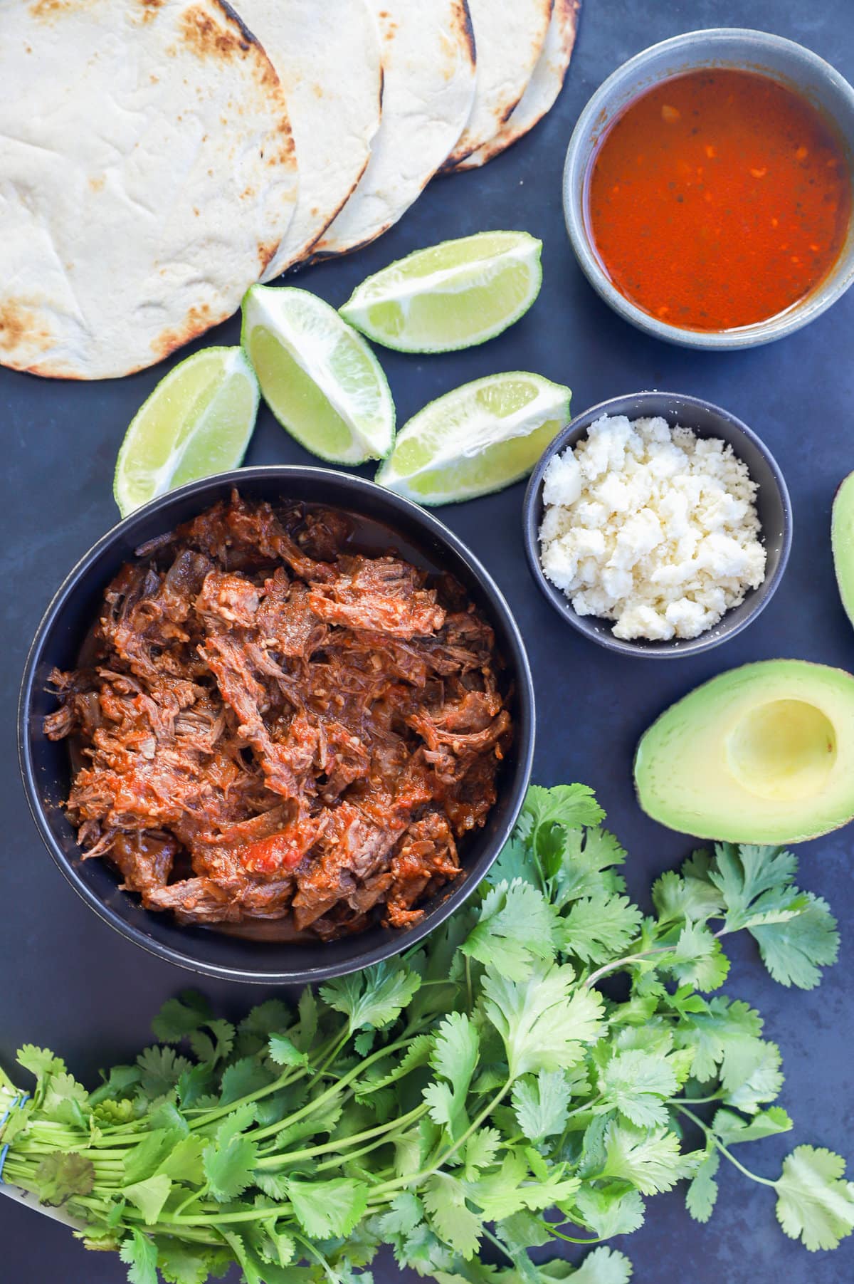 Shredded Beef Tacos with Rich Chipotle Tomato Sauce