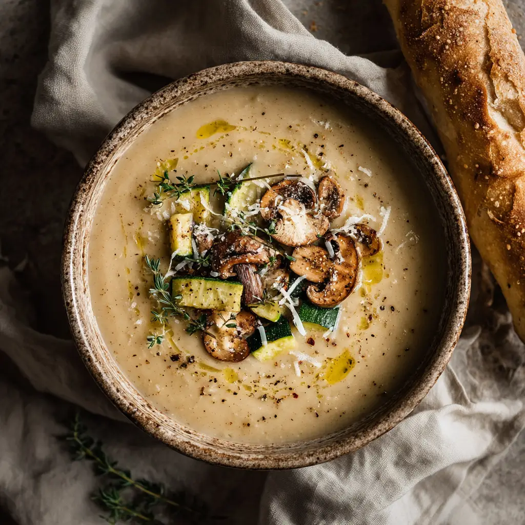 Ratatouille Soup with Eggplant and Zucchini