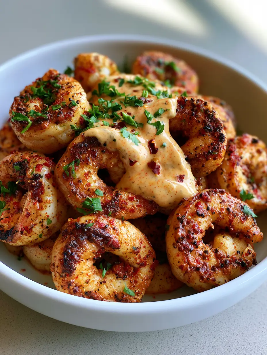 Cajun Shrimp with Pale Orange Sauce