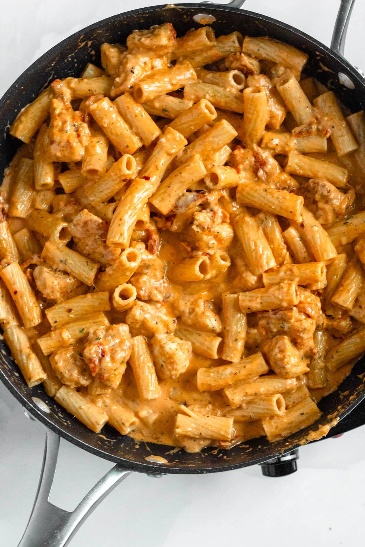 Marry Me Chicken Pasta with Sun-Dried Tomatoes and Parmesan
