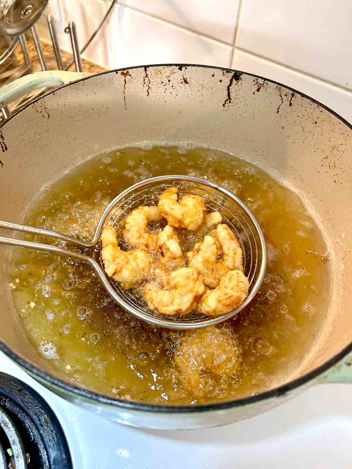 Bang Bang Shrimp with Crispy Cornstarch Crust and Sweet Chili Mayo
