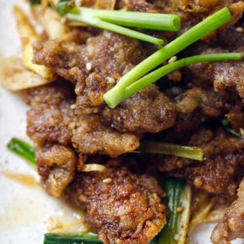 Salt and Pepper Crispy Beef with Shallow-Fried Golden Crust
