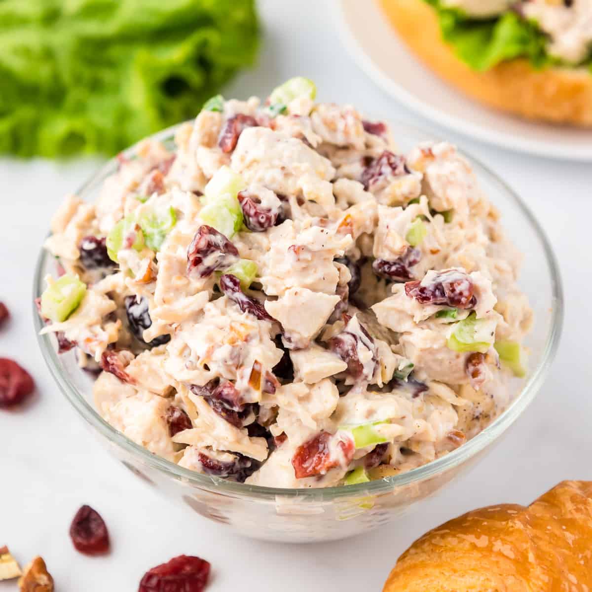 Cranberry Pecan Chicken Salad with Sweet-Tart Cranberries and Crunchy Celery