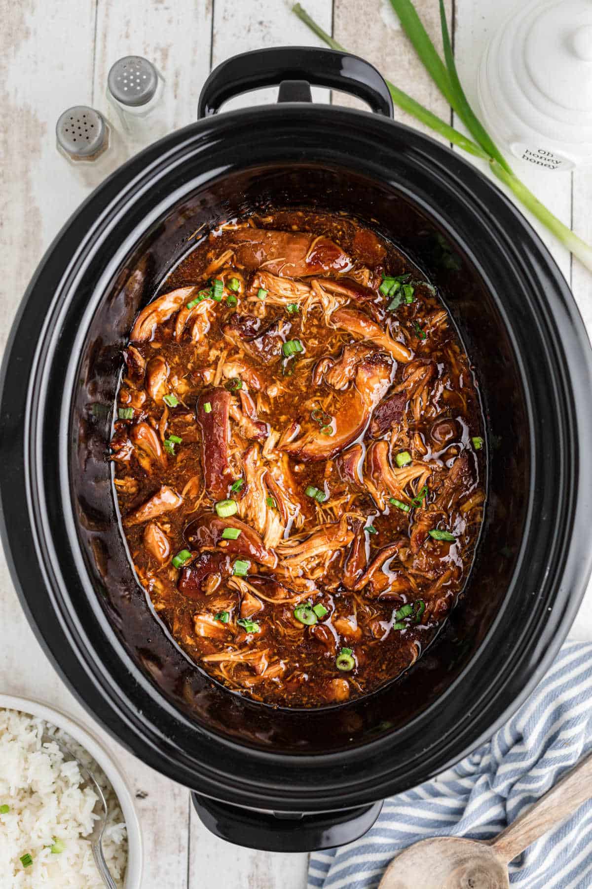 Crock Pot Bourbon Chicken with Sweet Tangy Brown Sugar Sauce
