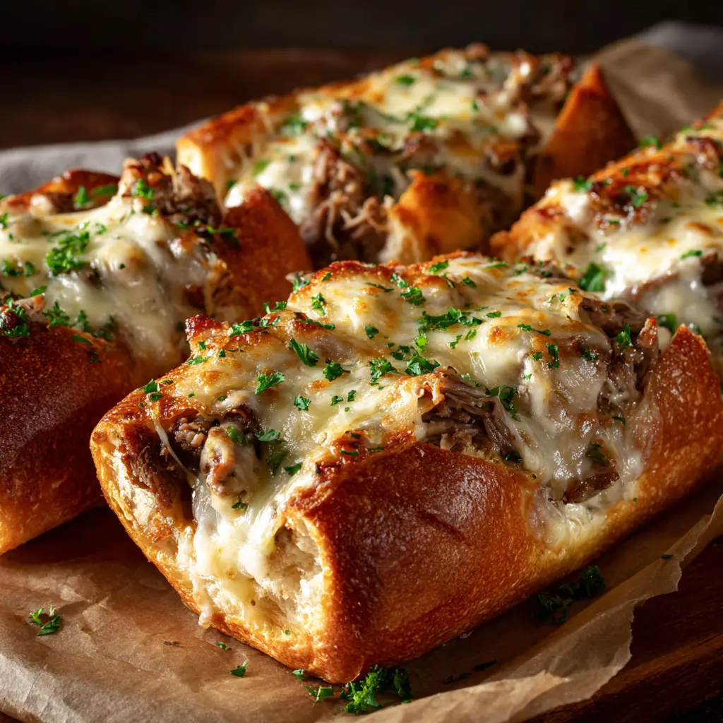 Philly Cheesesteak Stuffed Bread with Ribeye and Provolone
