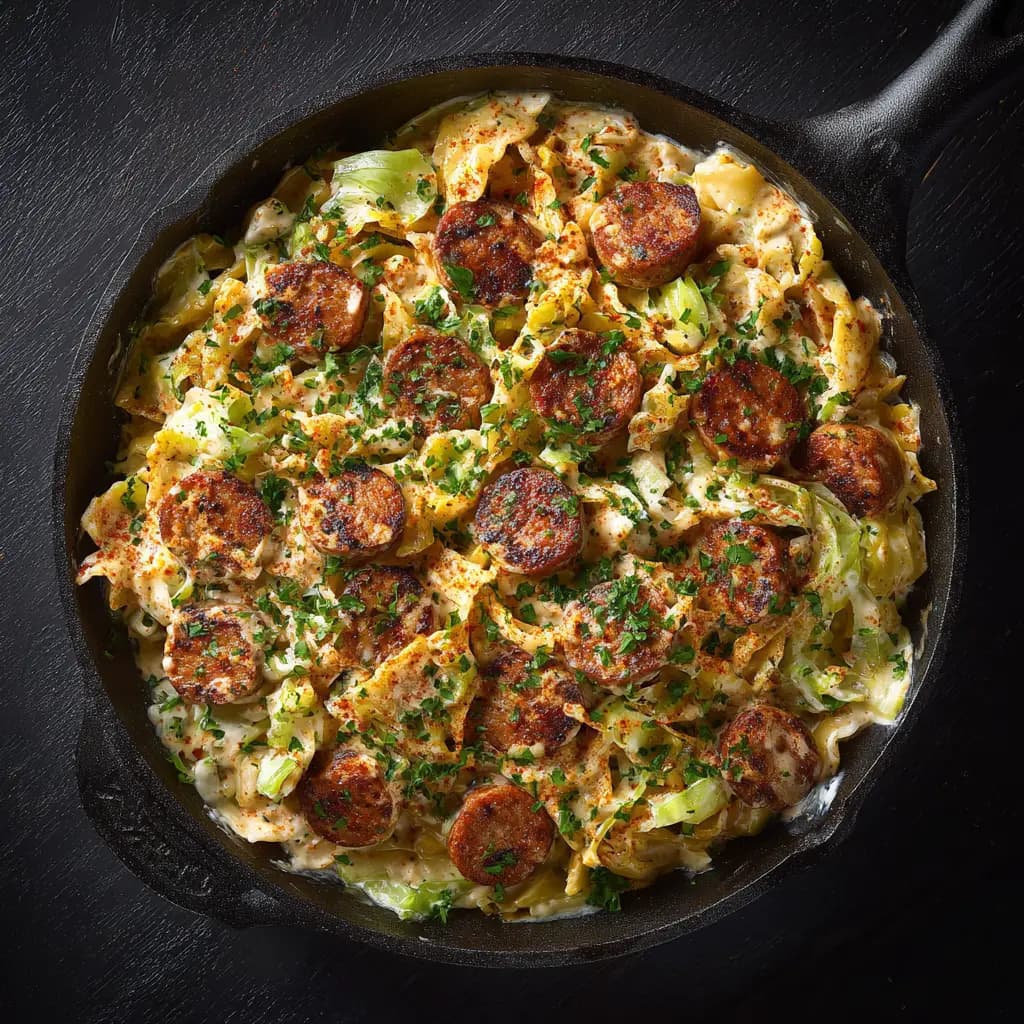 Keto Sausage and Cabbage Skillet with Smoked Paprika