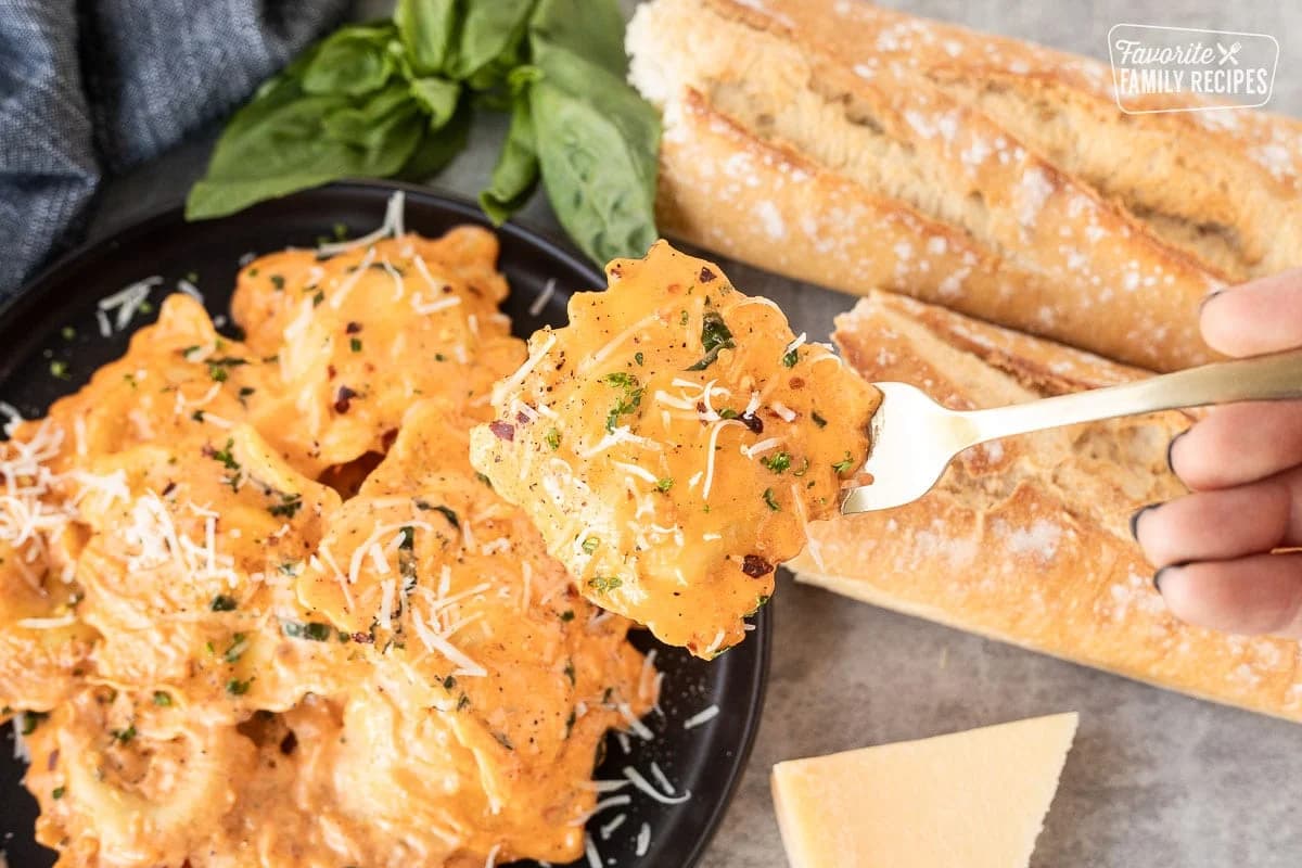 Creamy Tomato Ravioli Sauce with Parmesan and Fresh Basil