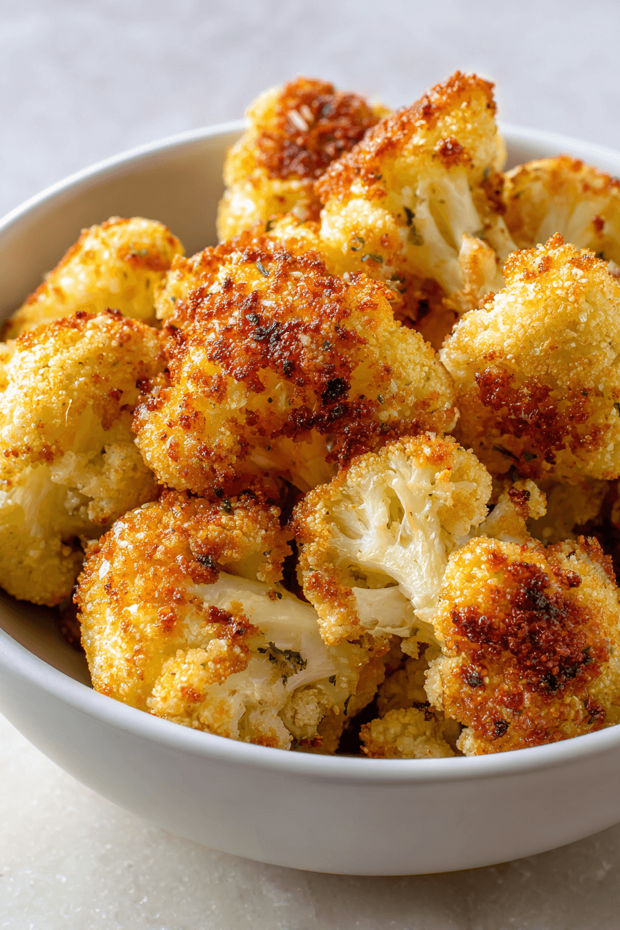 Crispy Parmesan Cauliflower Bites with Golden Panko Crust