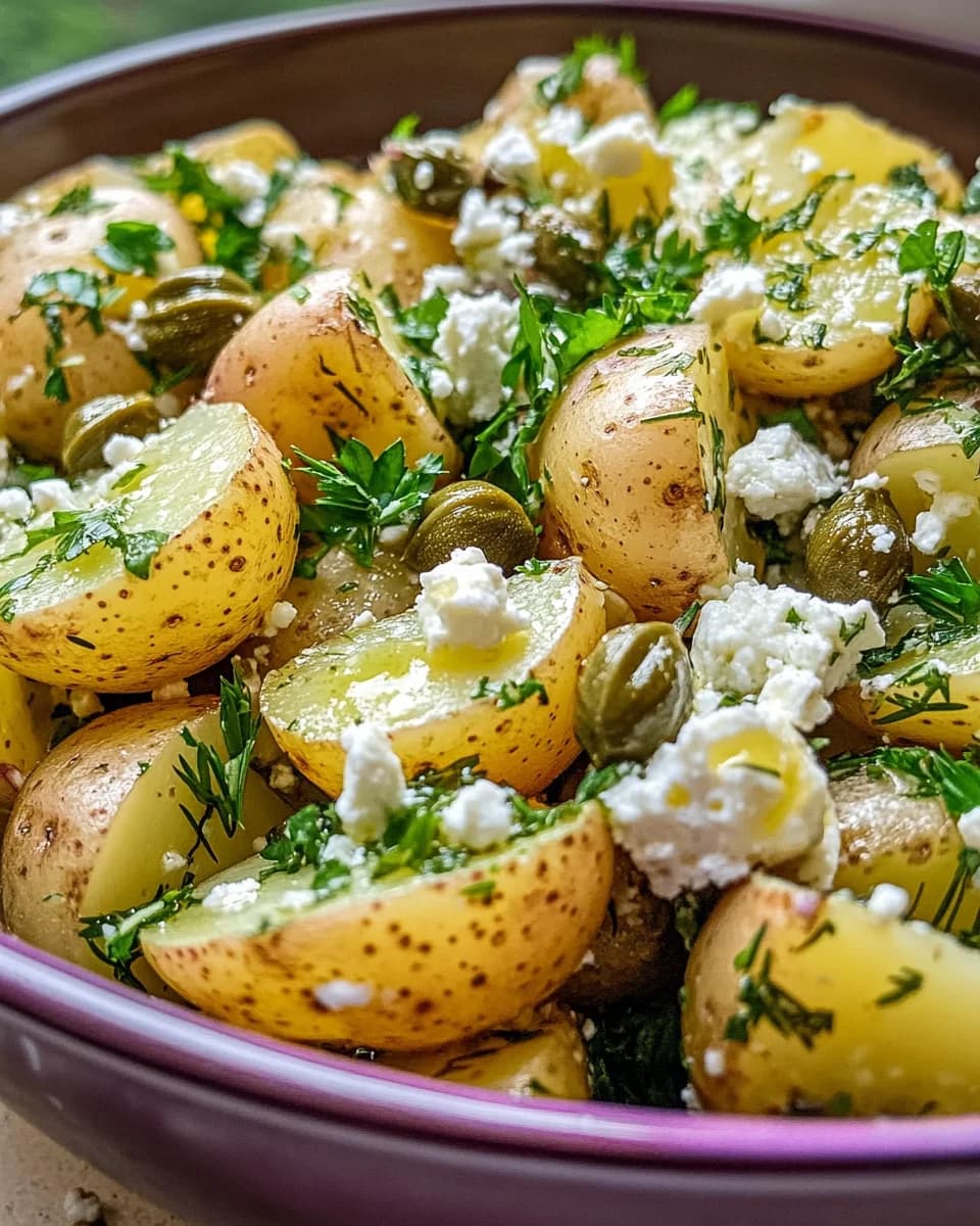 Greek Potato Salad with Feta, Capers, and Fresh Herbs