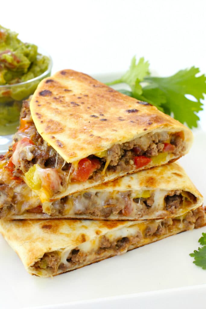 Pan Fried Beef Tacos with Crispy Flour Tortillas and Green Chiles