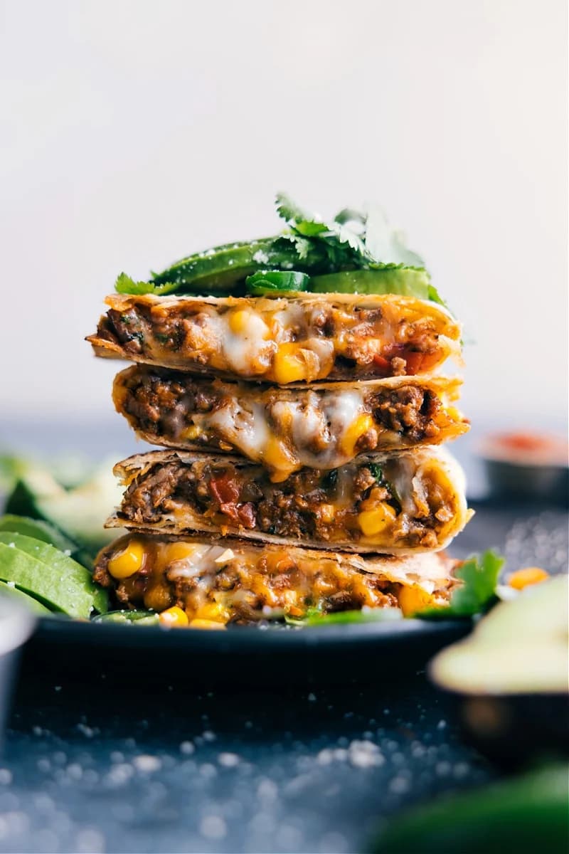 Ground Beef Quesadillas With Crisp Tortillas and Gooey Cheese
